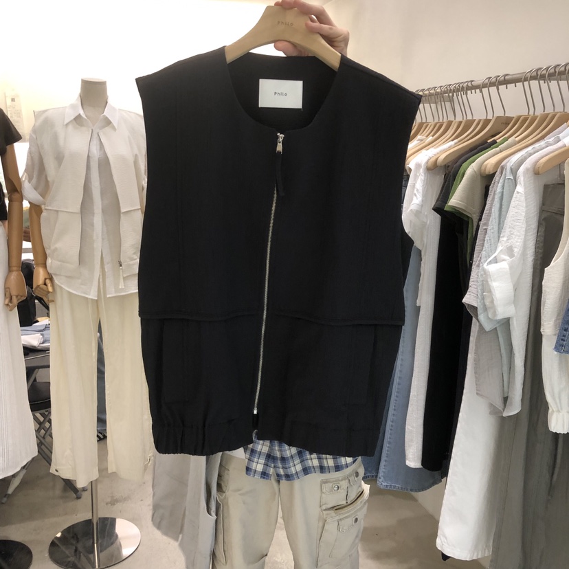 PHILO韓國直郵女裝新品熱賣推薦時尚人氣職業26夏季休閑馬甲PHILO馬甲圖色3