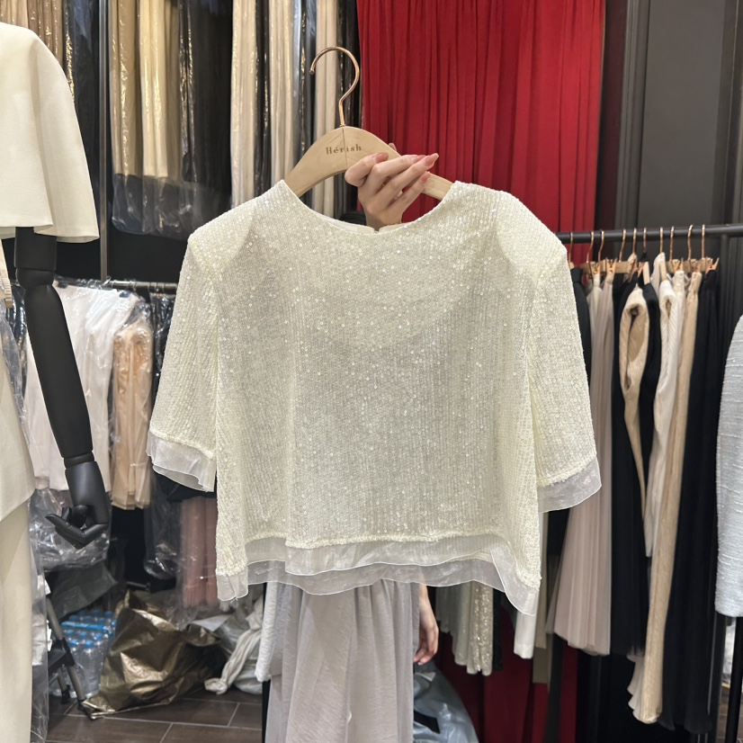 HERISH-HAUTE韓國東大門直郵女裝新款26夏季休閑襯衫蕾絲衫Herish-Haute-A襯衫/蕾絲衫圖色1