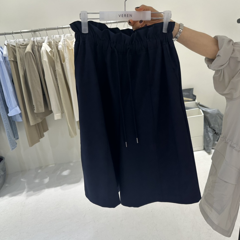 VEREN韓國東大門代購女士新品26春夏26夏季休閑職業休閑褲VEREN休閑褲圖色1深藍色
