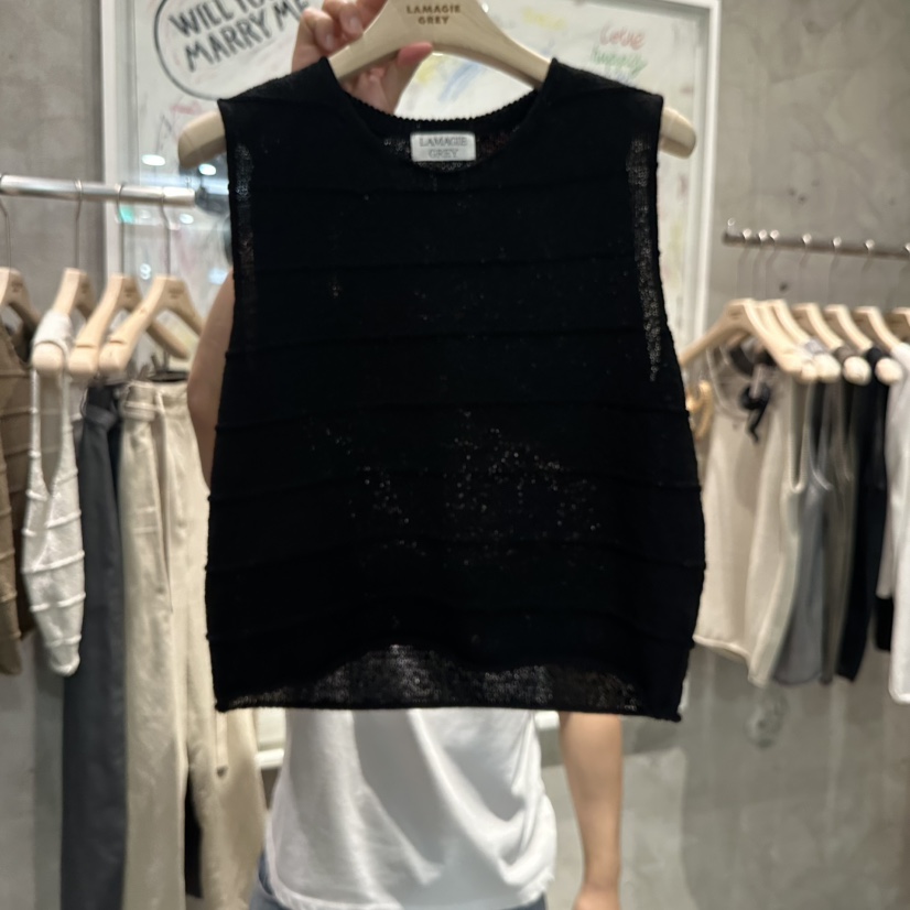 LAMAGIEPIE/LAMAGIE GREY韓國直郵女裝新款時尚吊帶背心LAMAGIEPIE/LAMAGIE GREY吊帶/背心圖色4黑色