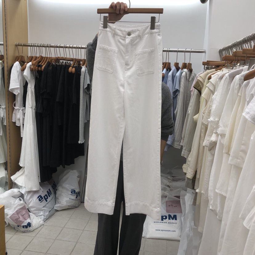 DRESS ROOM韓國直郵實拍女士新款推薦人氣26夏季休閑褲口袋棉DRESS ROOM休閑褲圖色2