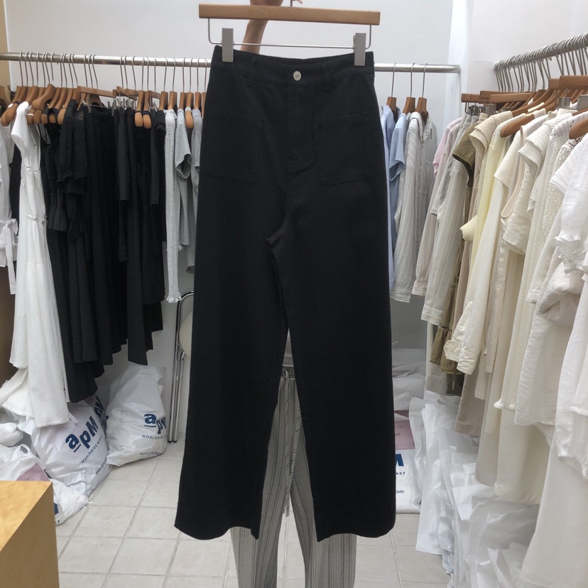 DRESS ROOM韓國直郵實拍女士新款推薦人氣26夏季休閑褲口袋棉DRESS ROOM休閑褲圖色3