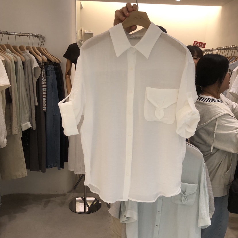 PHILO東大門實拍韓國女士新款人氣時尚熱賣休閑襯衫蕾絲衫PHILO襯衫/蕾絲衫圖色1