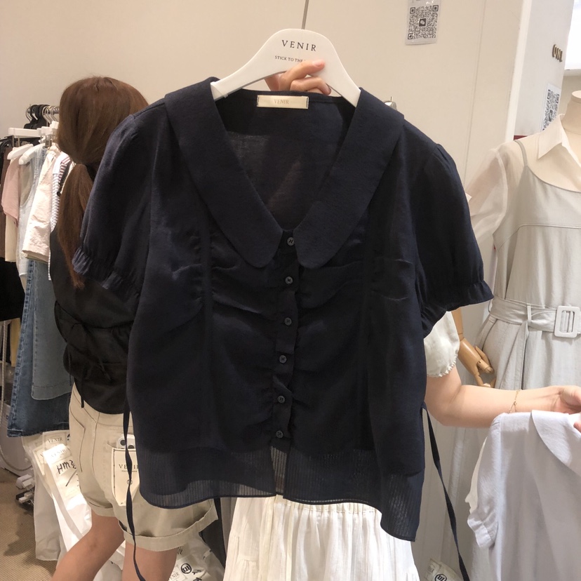 VENIR-a韓國直郵女裝新品26春夏休閑26夏季時尚襯衫蕾絲衫VENIR-a襯衫/蕾絲衫圖色2
