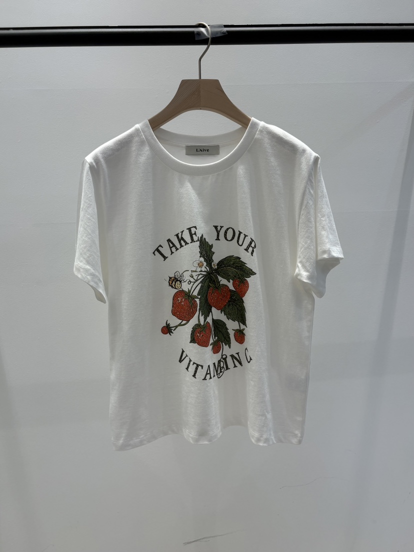 LAIVE韓國東大門代購女裝新品推薦休閑熱賣人氣職業26夏季T恤LAIVET恤圖色2