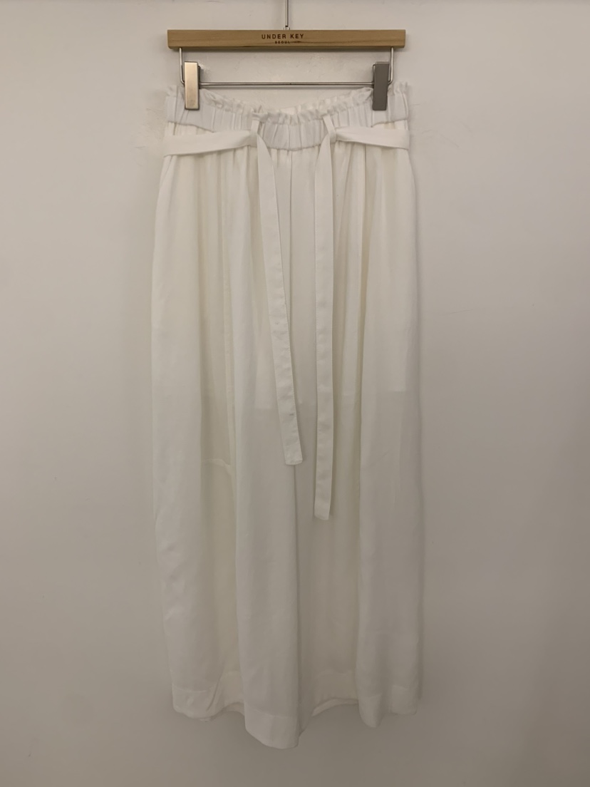 UNDER KEY韓國東大門代購女士新品熱賣休閑褲含腰帶亞麻布絲帶UNDER KEY休閑褲圖色1