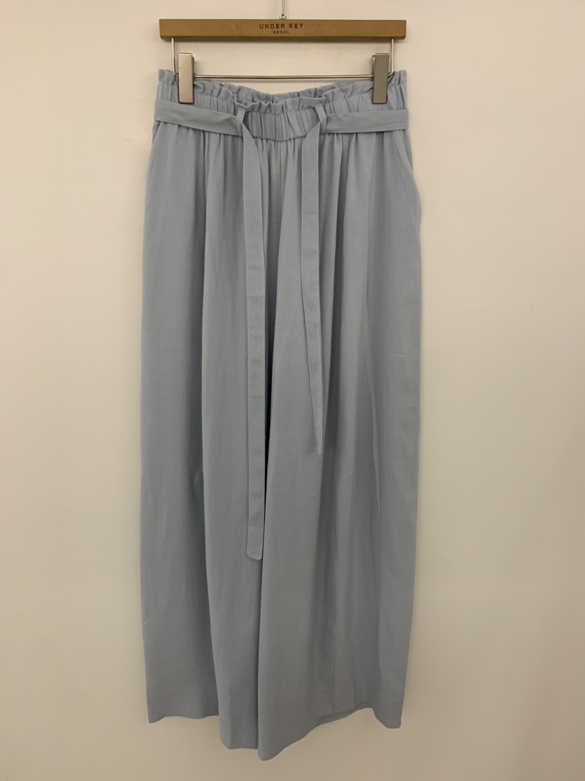 UNDER KEY韓國東大門代購女士新品熱賣休閑褲含腰帶亞麻布絲帶UNDER KEY休閑褲圖色4