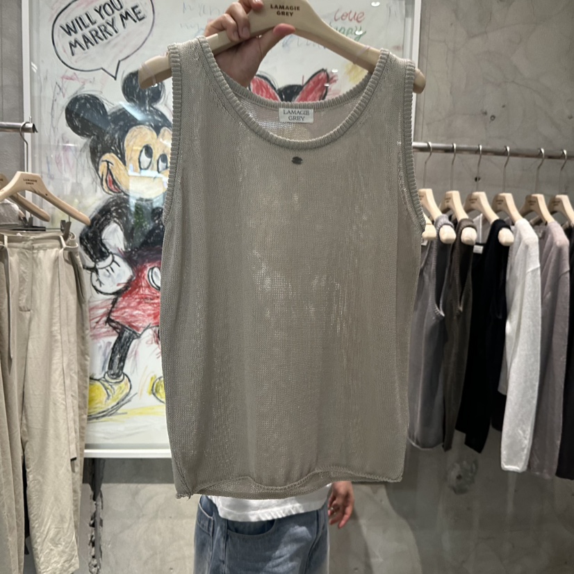 LAMAGIEPIE/LAMAGIE GREY韓國直郵女裝新款職業吊帶背心寬松LAMAGIEPIE/LAMAGIE GREY吊帶/背心圖色1米色
