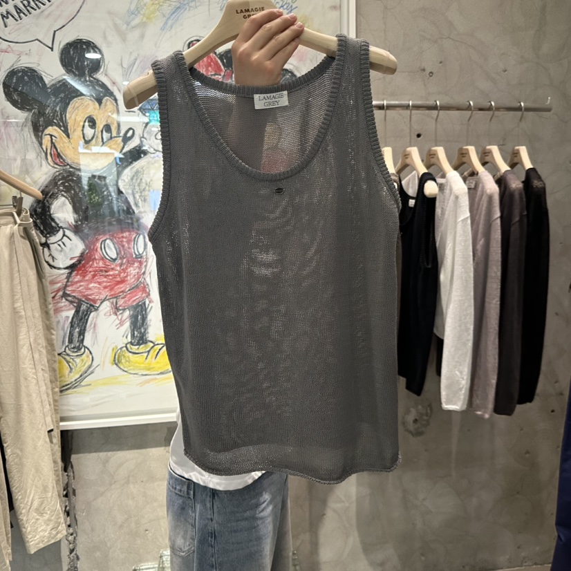 LAMAGIEPIE/LAMAGIE GREY韓國直郵女裝新款職業吊帶背心寬松LAMAGIEPIE/LAMAGIE GREY吊帶/背心圖色2灰色