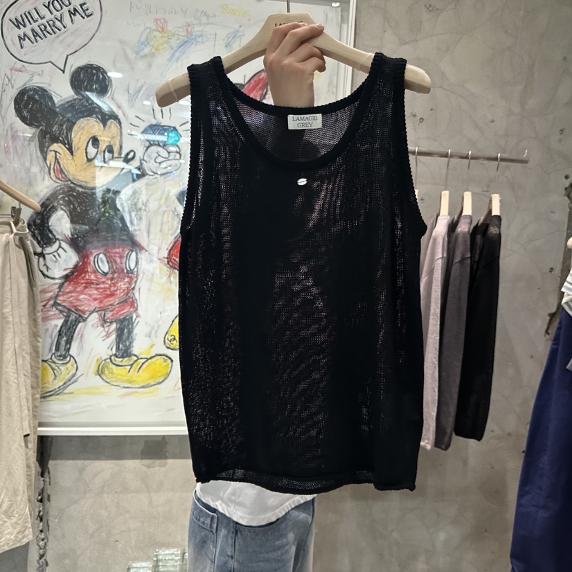 LAMAGIEPIE/LAMAGIE GREY韓國直郵女裝新款職業吊帶背心寬松LAMAGIEPIE/LAMAGIE GREY吊帶/背心圖色4黑色