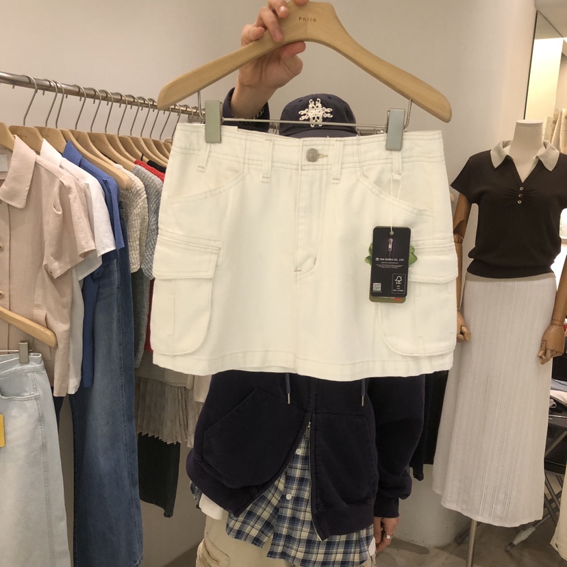 PHILO韓國直郵女士新款熱賣職業26夏季人氣時尚26春夏短裙PHILO短裙圖色1