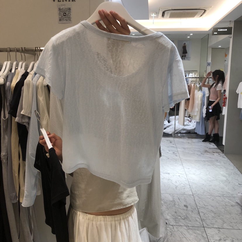 VENIR-a韓國直郵實拍女裝新品26春夏26夏季推薦T恤假兩件VENIR-aT恤