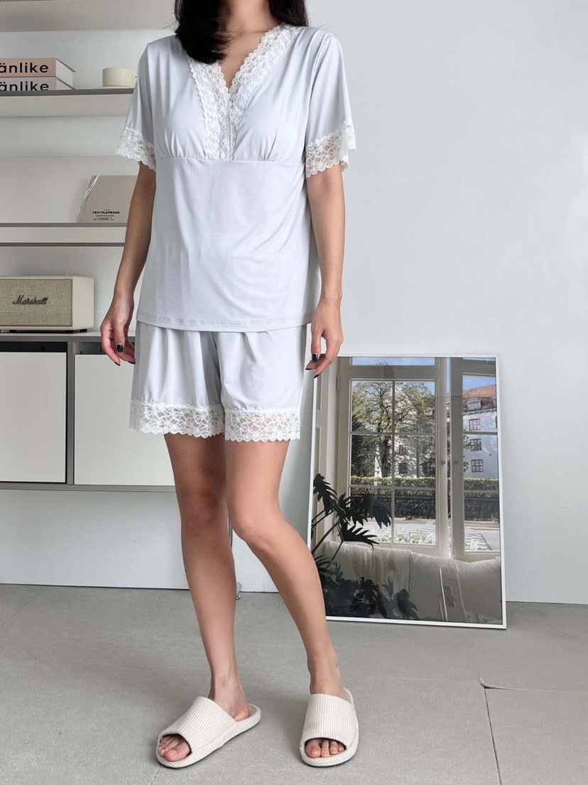 VICTORIA-P韓國直郵女士新品26春夏26夏季休閑時尚睡衣套裝VICTORIA睡衣