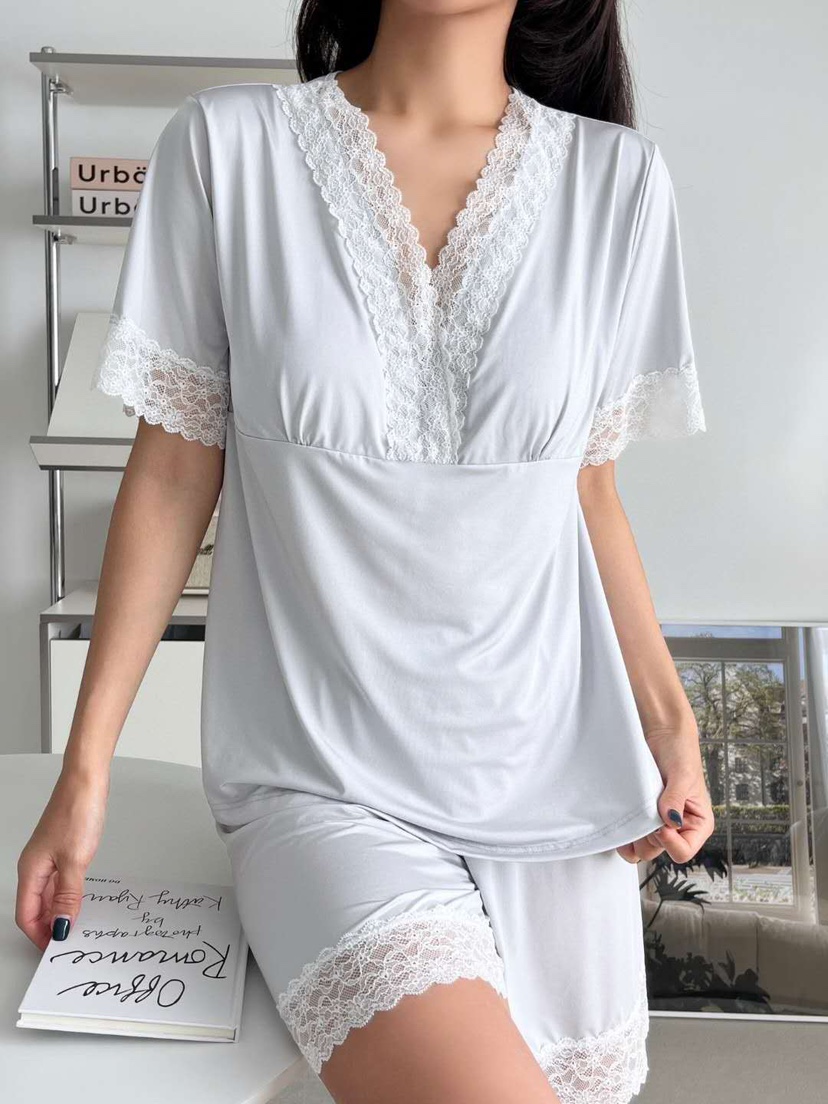VICTORIA-P韓國直郵女士新品26春夏26夏季休閑時尚睡衣套裝VICTORIA睡衣