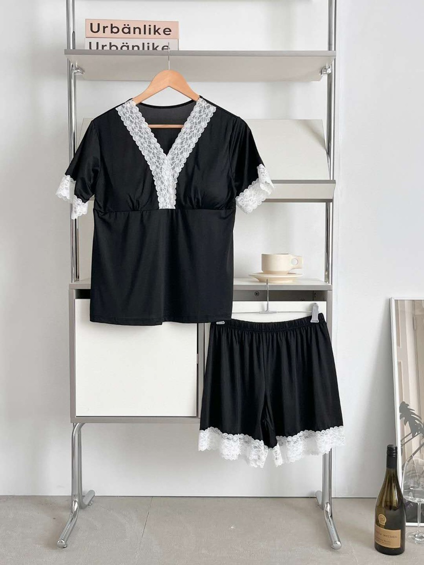 VICTORIA-P韓國直郵女士新品26春夏26夏季休閑時尚睡衣套裝VICTORIA睡衣圖色4