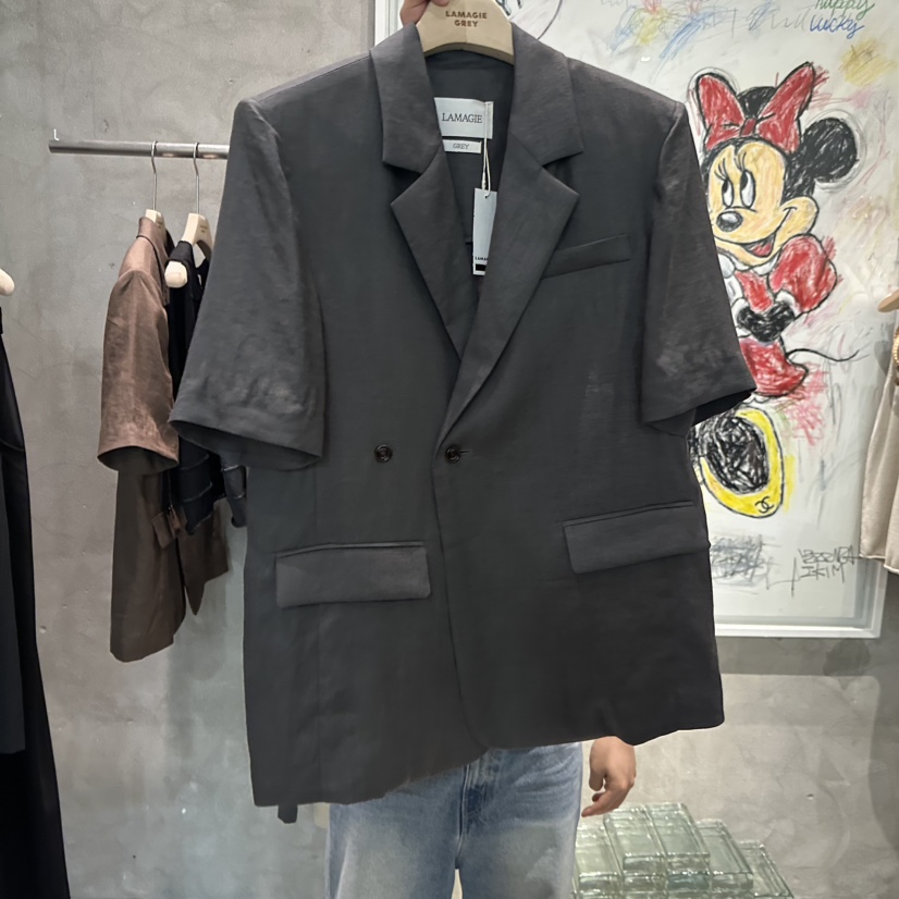 LAMAGIEPIE/LAMAGIE GREY韓國東大門代購女士新品時尚夾克LAMAGIEPIE/LAMAGIE GREY夾克圖色2咖色