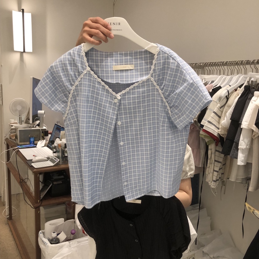 VENIR-a韓國東大門直郵女士新品熱賣推薦26春夏襯衫蕾絲衫VENIR-a襯衫/蕾絲衫圖色3
