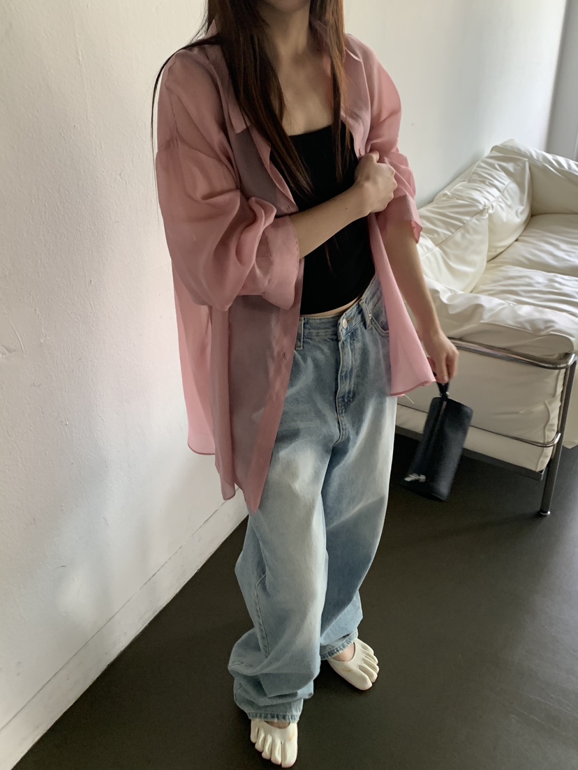 LOGARDEN韓國東大門直郵女裝新款休閑26春夏推薦襯衫蕾絲衫LO GARDEN襯衫/蕾絲衫