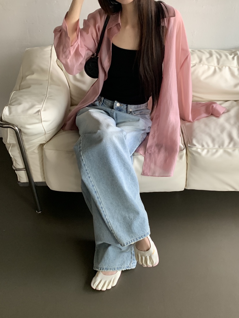 LOGARDEN韓國東大門直郵女裝新款休閑26春夏推薦襯衫蕾絲衫LO GARDEN襯衫/蕾絲衫