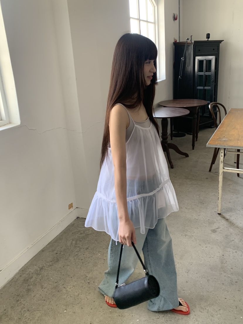 LOGARDEN韓國代購女士新款推薦26夏季26春夏時尚吊帶背心LO GARDEN吊帶/背心