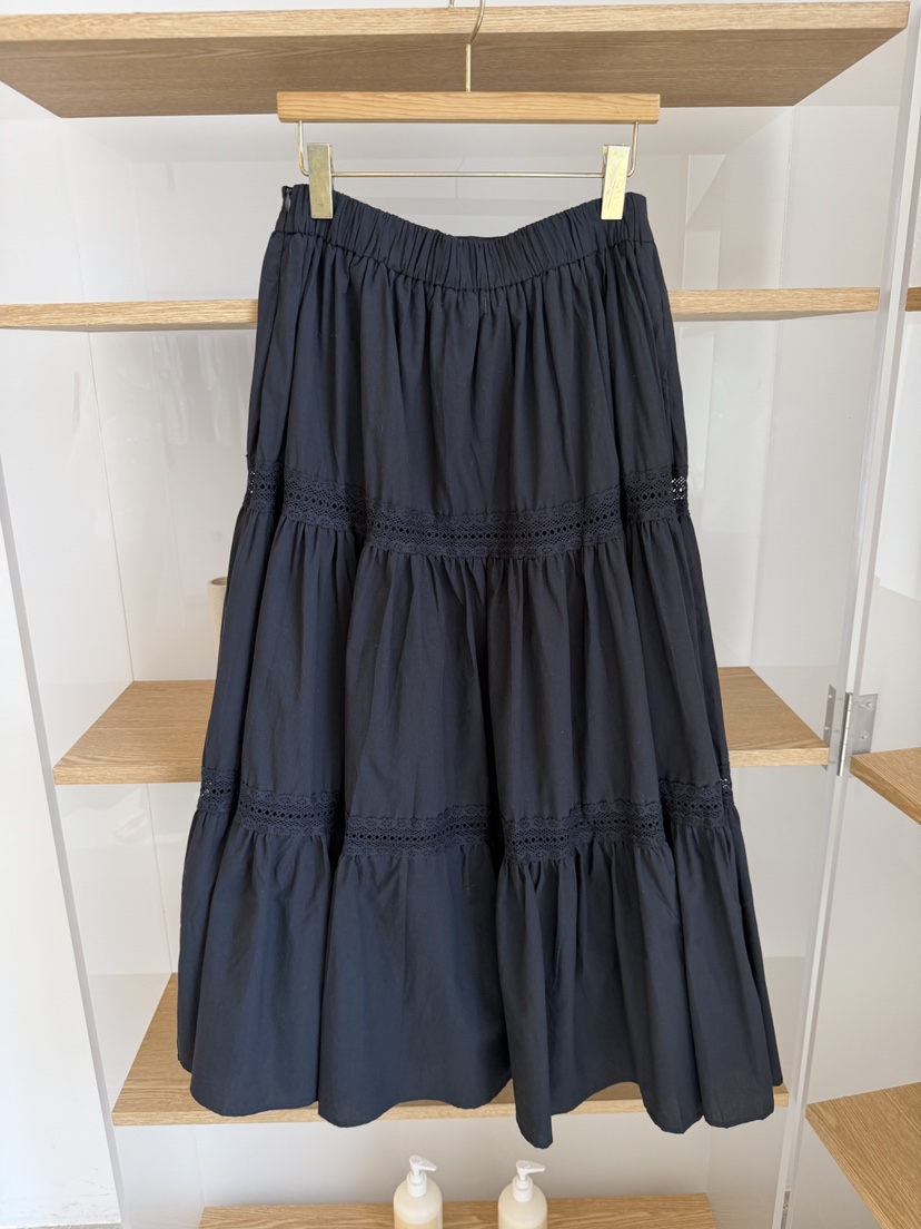 LAUNDRY韓國代購女士新品休閑26春夏推薦時尚長裙多層蕾絲LAUNDRY長裙圖色2