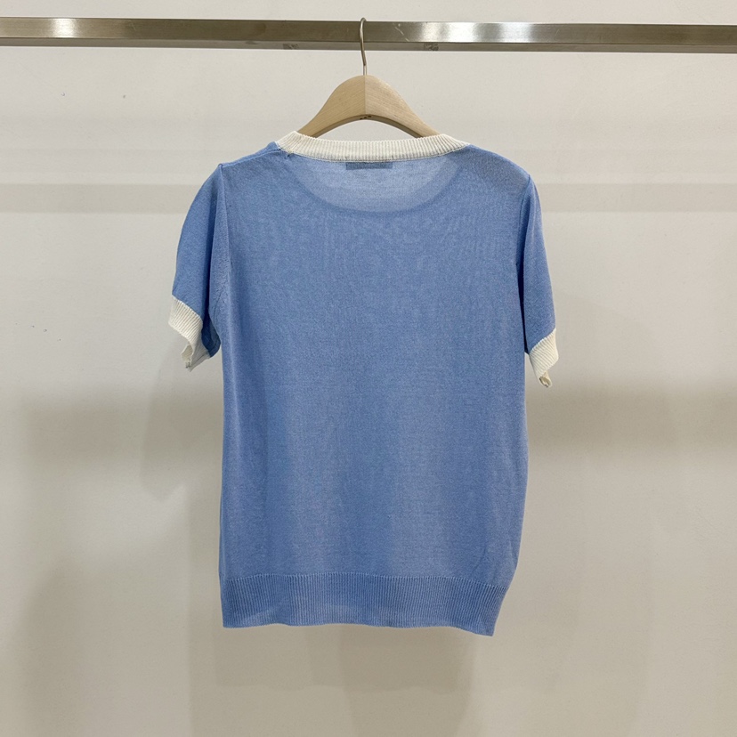 BLANC-A東大門實拍韓國女裝新品26春夏休閑推薦針織衫撞色BLANC-A針織衫