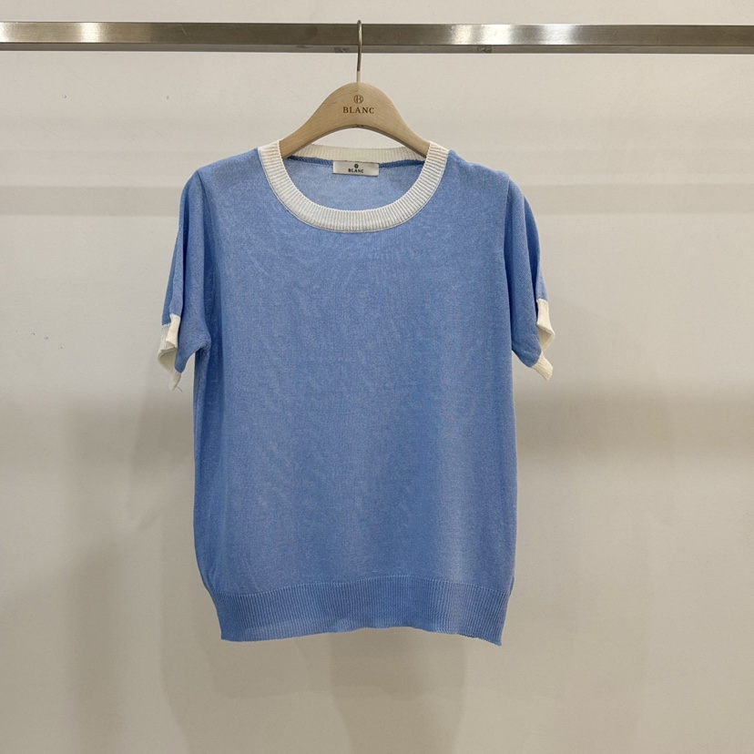 BLANC-A東大門實拍韓國女裝新品26春夏休閑推薦針織衫撞色BLANC-A針織衫圖色2