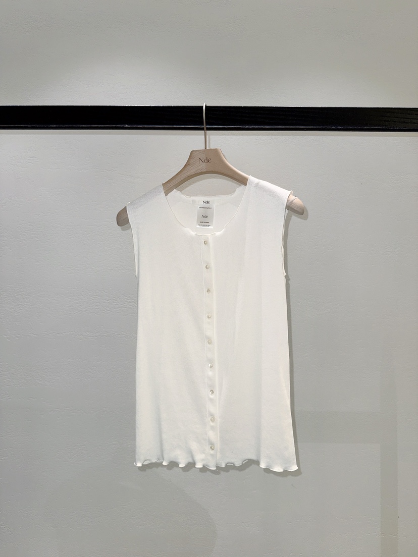 NDE韓國直郵女裝新品26春夏推薦熱賣職業休閑吊帶背心羅紋BOHEME_NDE吊帶/背心圖色1