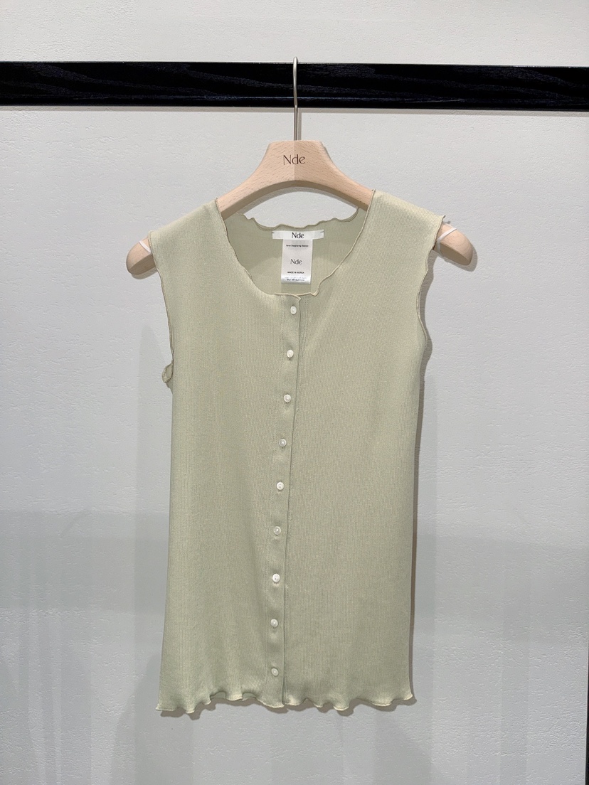 NDE韓國直郵女裝新品26春夏推薦熱賣職業休閑吊帶背心羅紋BOHEME_NDE吊帶/背心圖色3