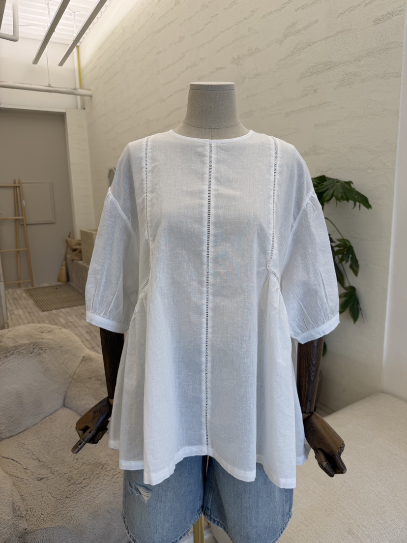 LAUNDRY韓國直郵女士新品人氣推薦時尚26春夏襯衫蕾絲衫亞麻LAUNDRY襯衫/蕾絲衫