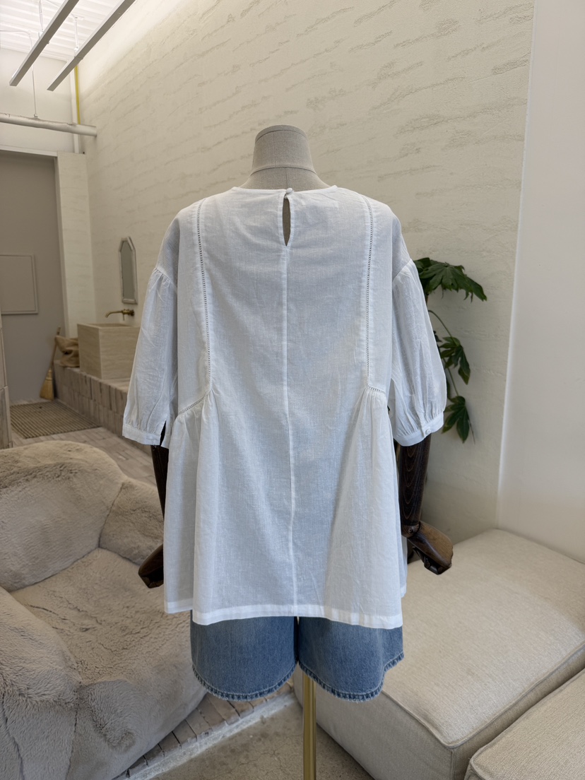 LAUNDRY韓國直郵女士新品人氣推薦時尚26春夏襯衫蕾絲衫亞麻LAUNDRY襯衫/蕾絲衫