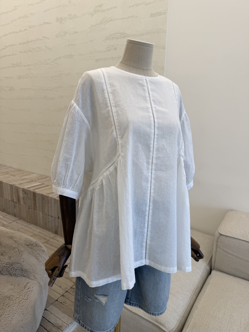 LAUNDRY韓國直郵女士新品人氣推薦時尚26春夏襯衫蕾絲衫亞麻LAUNDRY襯衫/蕾絲衫