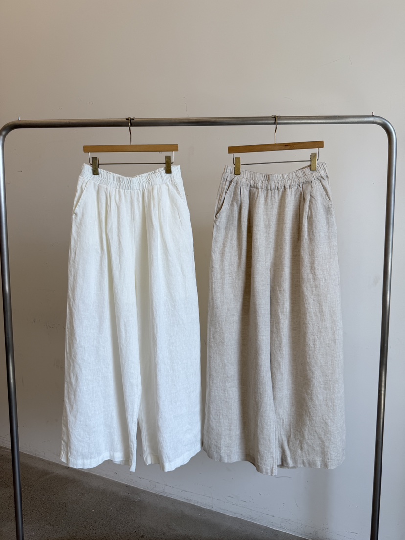 LAUNDRY韓國直郵女裝新品熱賣休閑推薦人氣休閑褲闊腿褲亞麻LAUNDRY休閑褲