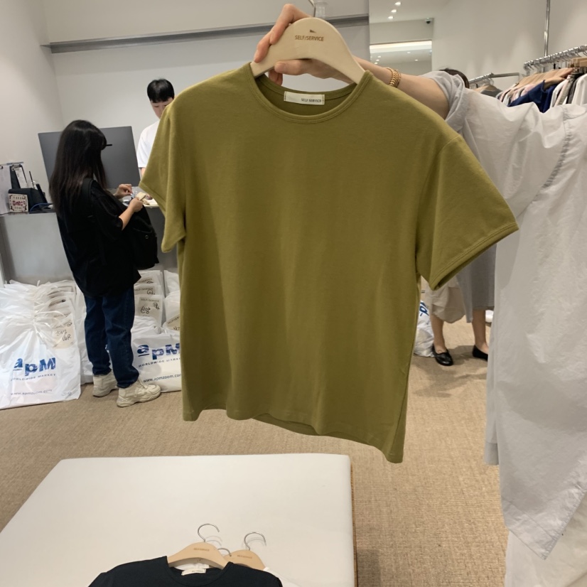 SELF SERVICE東大門實拍韓國女裝新品26夏季熱賣職業T恤SELF SERVICET恤圖色4