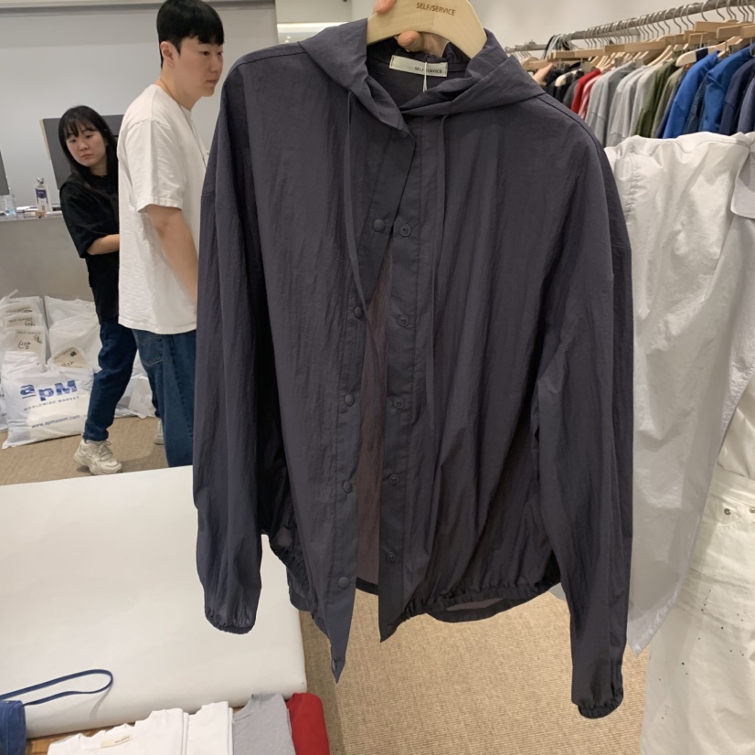 SELF SERVICE韓國直郵女士新品26夏季襯衫蕾絲衫連帽衫尼龍SELF SERVICE襯衫/蕾絲衫圖色2
