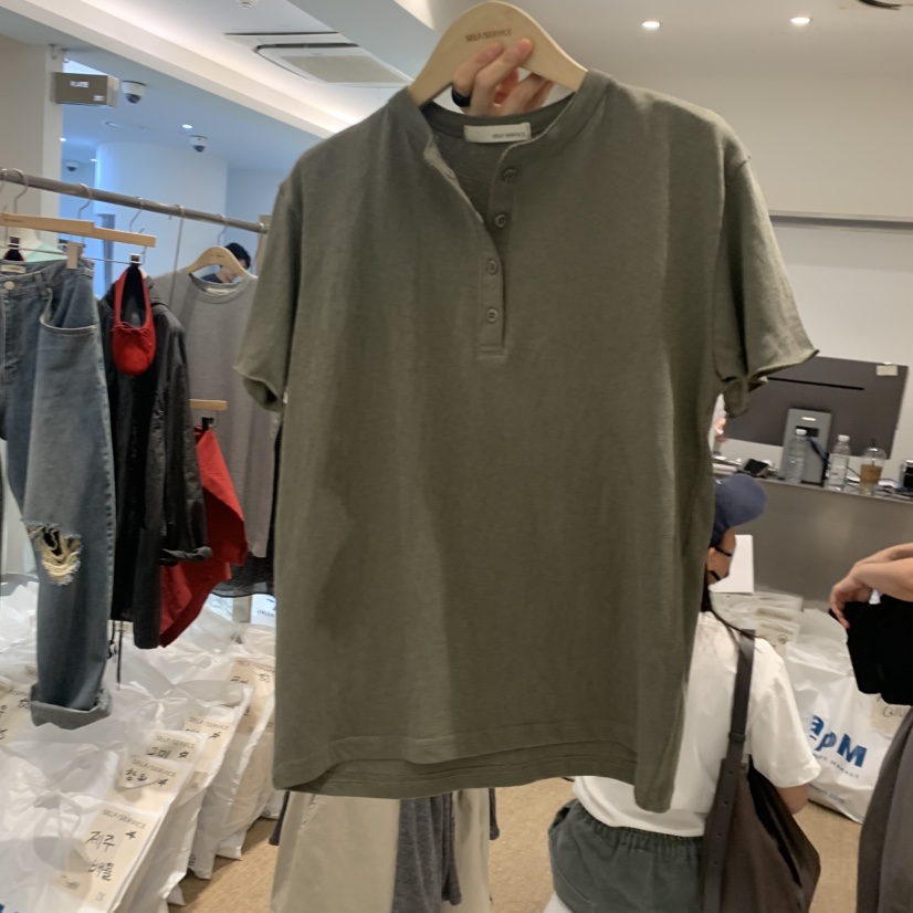 SELF SERVICE東大門實拍韓國女裝新品休閑熱賣時尚職業T恤SELF SERVICET恤圖色1