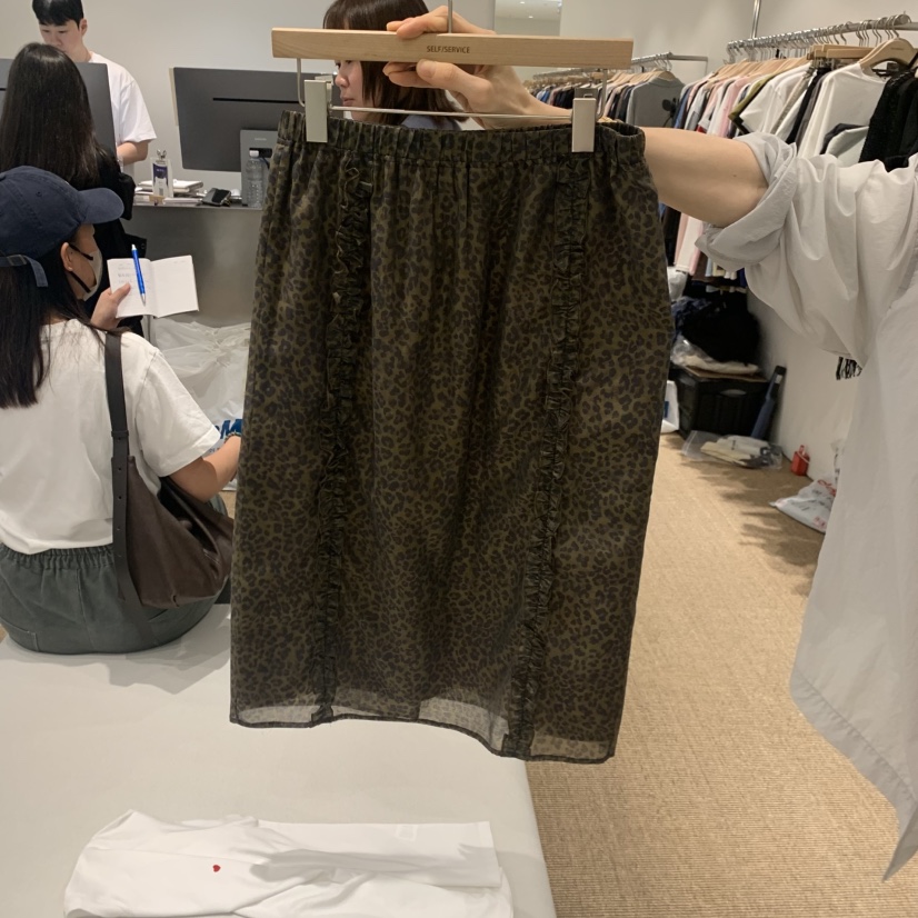 SELF SERVICE韓國東大門直郵女士新品26夏季半身裙中短裙豹紋SELF SERVICE半身裙/中短裙圖色2