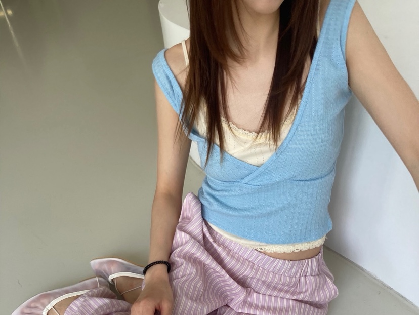 EOMPIT韓國直郵女裝新品熱賣26春夏人氣26夏季吊帶背心假兩件EOMPIT吊帶/背心