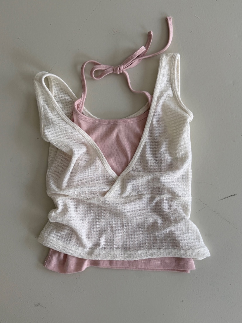 EOMPIT韓國直郵女裝新品熱賣26春夏人氣26夏季吊帶背心假兩件EOMPIT吊帶/背心圖色1