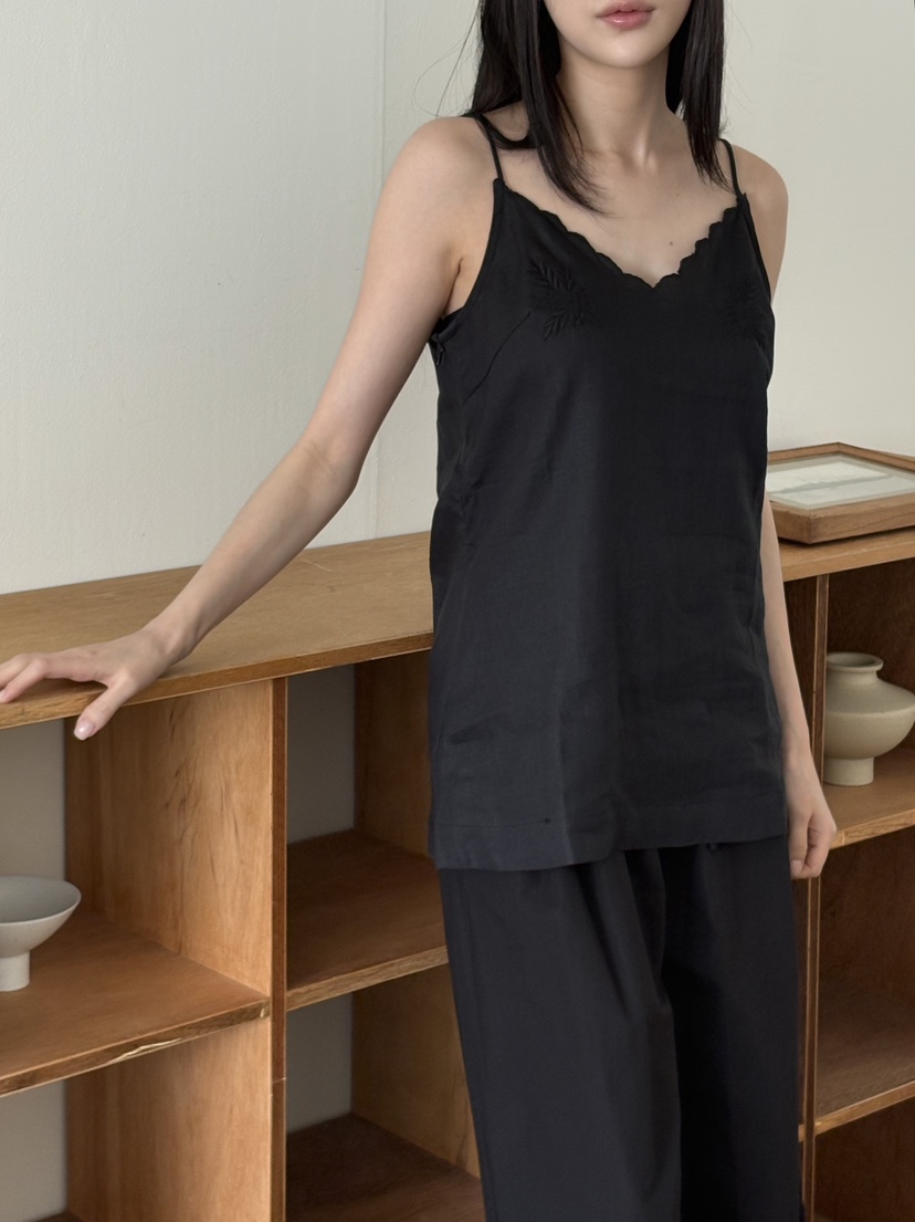 OHAO韓國東大門代購女士新款熱賣26夏季職業吊帶背心刺繡OHAO/HA MONG吊帶/背心