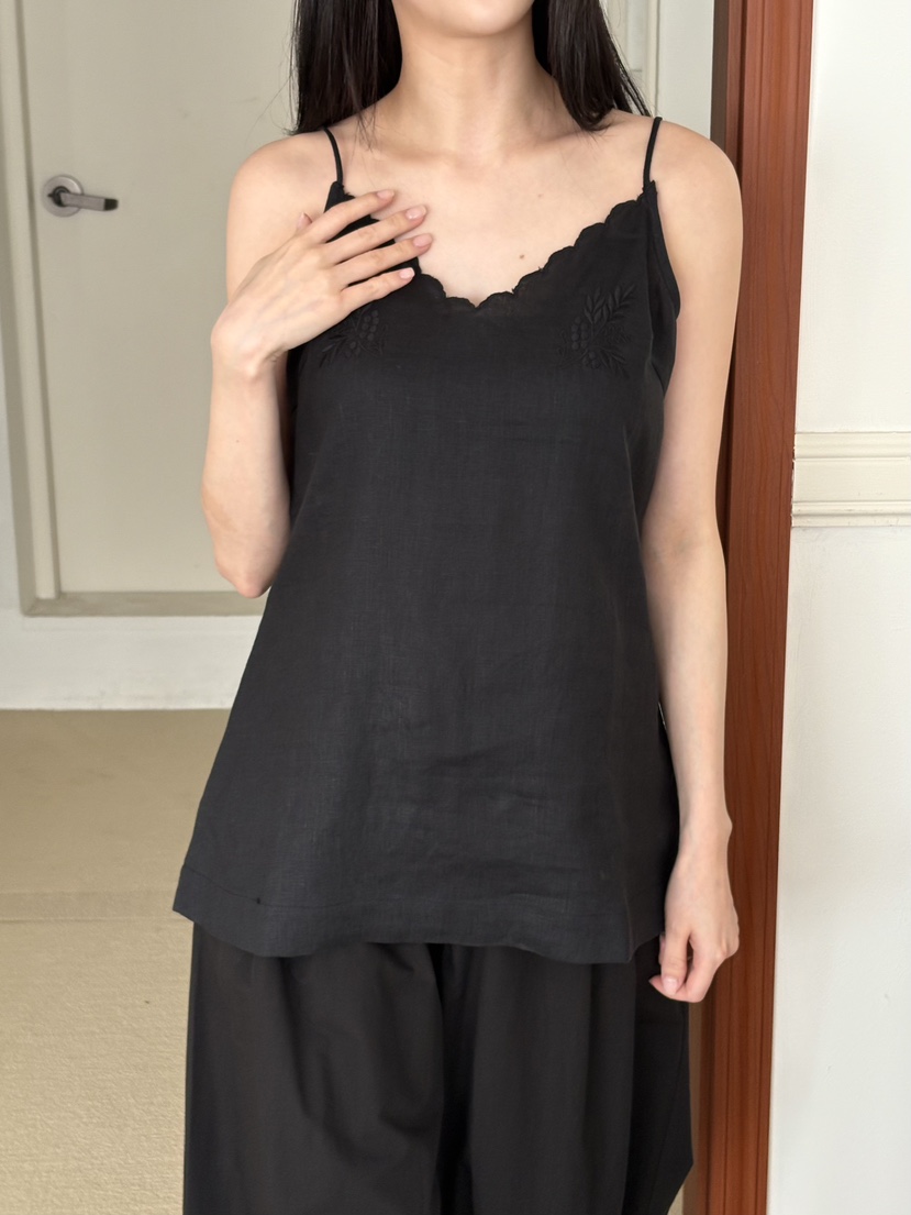 OHAO韓國東大門代購女士新款熱賣26夏季職業吊帶背心刺繡OHAO/HA MONG吊帶/背心