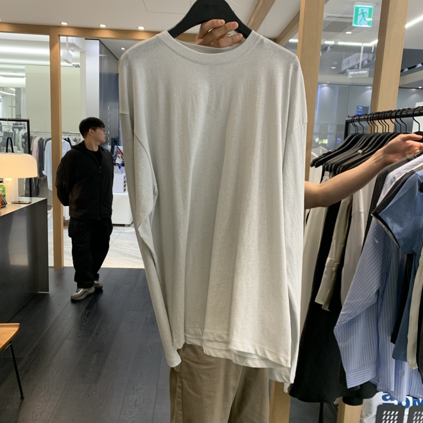 OBJECT韓國東大門代購女士新品職業26夏季休閑長袖T恤寬松OBJECT長袖T恤圖色2