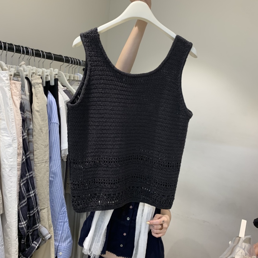 JINSIM韓國東大門代購女士新品26春夏休閑吊帶背心鉤針編織JINSIM吊帶/背心