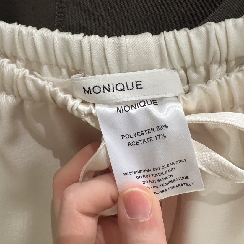MONIQUE韓國東大門代購女裝新品時尚職業休閑26春夏長裙緞MONIQUE長裙