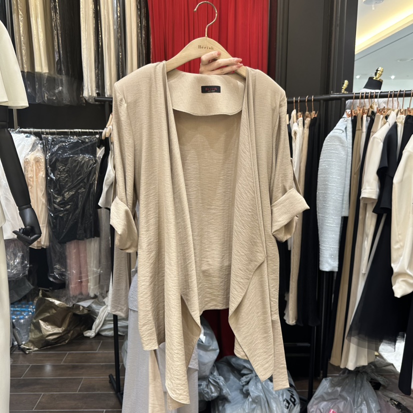 HERISH韓國東大門直郵女裝新款熱賣襯衫蕾絲衫不含內搭含腰帶Haute-Herish-Q襯衫/蕾絲衫圖色3