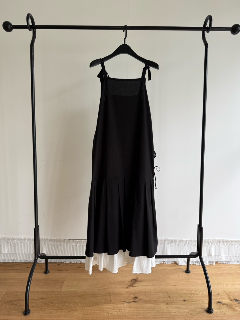 IMAGEPIECE/NEVER.1韓國代購女裝新品職業休閑連衣裙褶裥IMAGEPIECE/NEVER.1連衣裙圖色2黑色