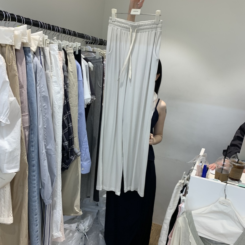 JINSIM韓國代購女士新品人氣休閑推薦熱賣時尚休閑褲羅紋JINSIM休閑褲圖色1