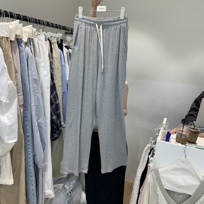 JINSIM韓國代購女士新品人氣休閑推薦熱賣時尚休閑褲羅紋JINSIM休閑褲圖色2