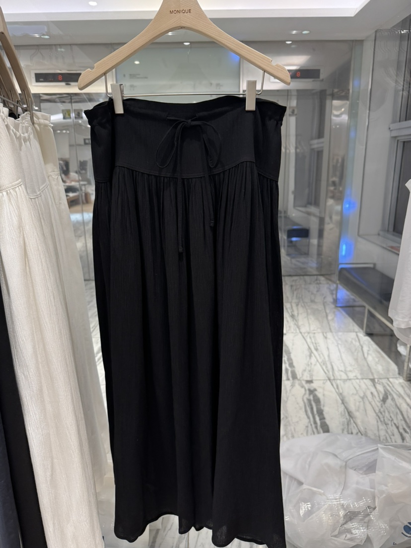 MONIQUE韓國代購女裝新品人氣26春夏半身裙中短裙喇叭褶皺MONIQUE半身裙/中短裙圖色2