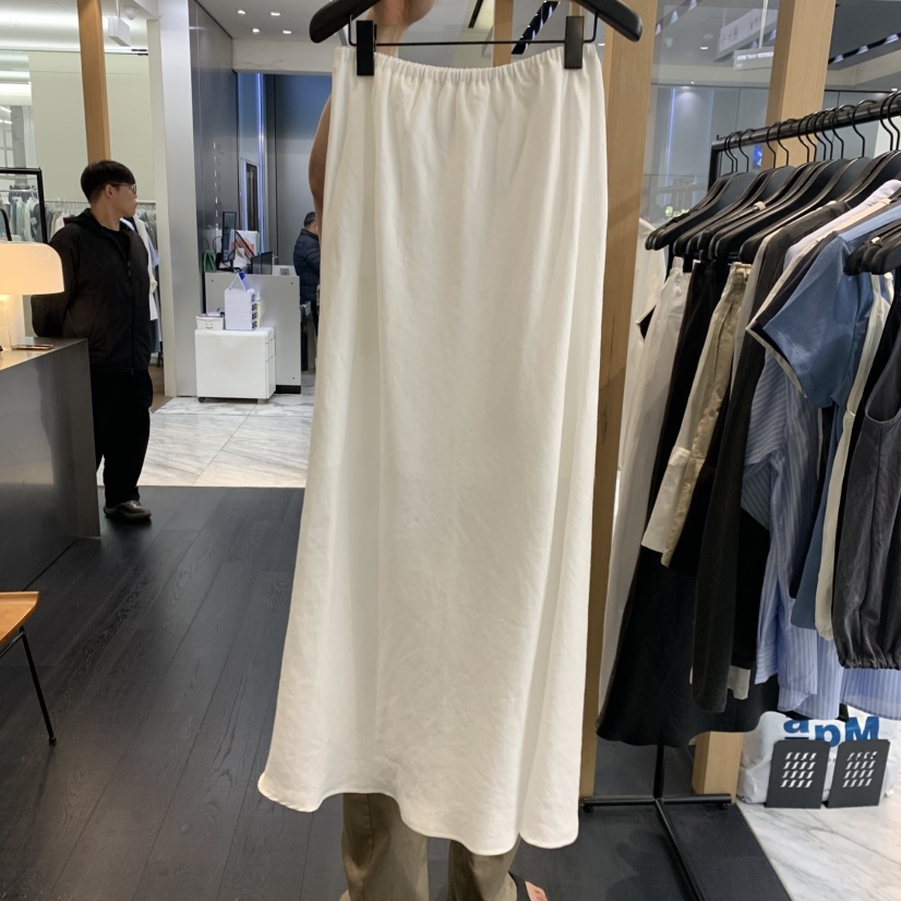 OBJECT東大門實拍韓國女裝新品26夏季職業熱賣人氣長裙亞麻OBJECT長裙